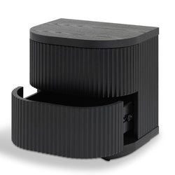 CST8343-DW Bedside Table - Full Black - Furniture Castle