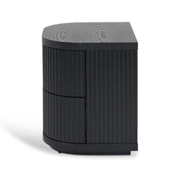 CST8343-DW Bedside Table - Full Black - Furniture Castle