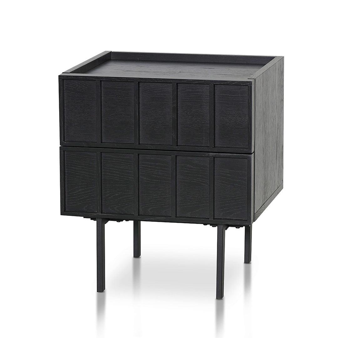 CST8450-KD Bedside Table - Full Black - Furniture Castle