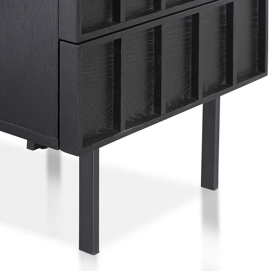 CST8450-KD Bedside Table - Full Black - Furniture Castle