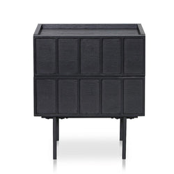 CST8450-KD Bedside Table - Full Black - Furniture Castle