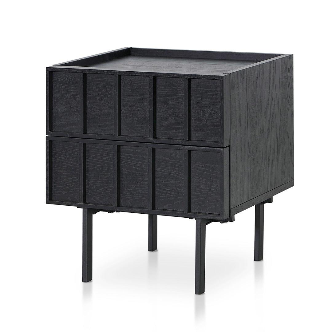 CST8450-KD Bedside Table - Full Black - Furniture Castle