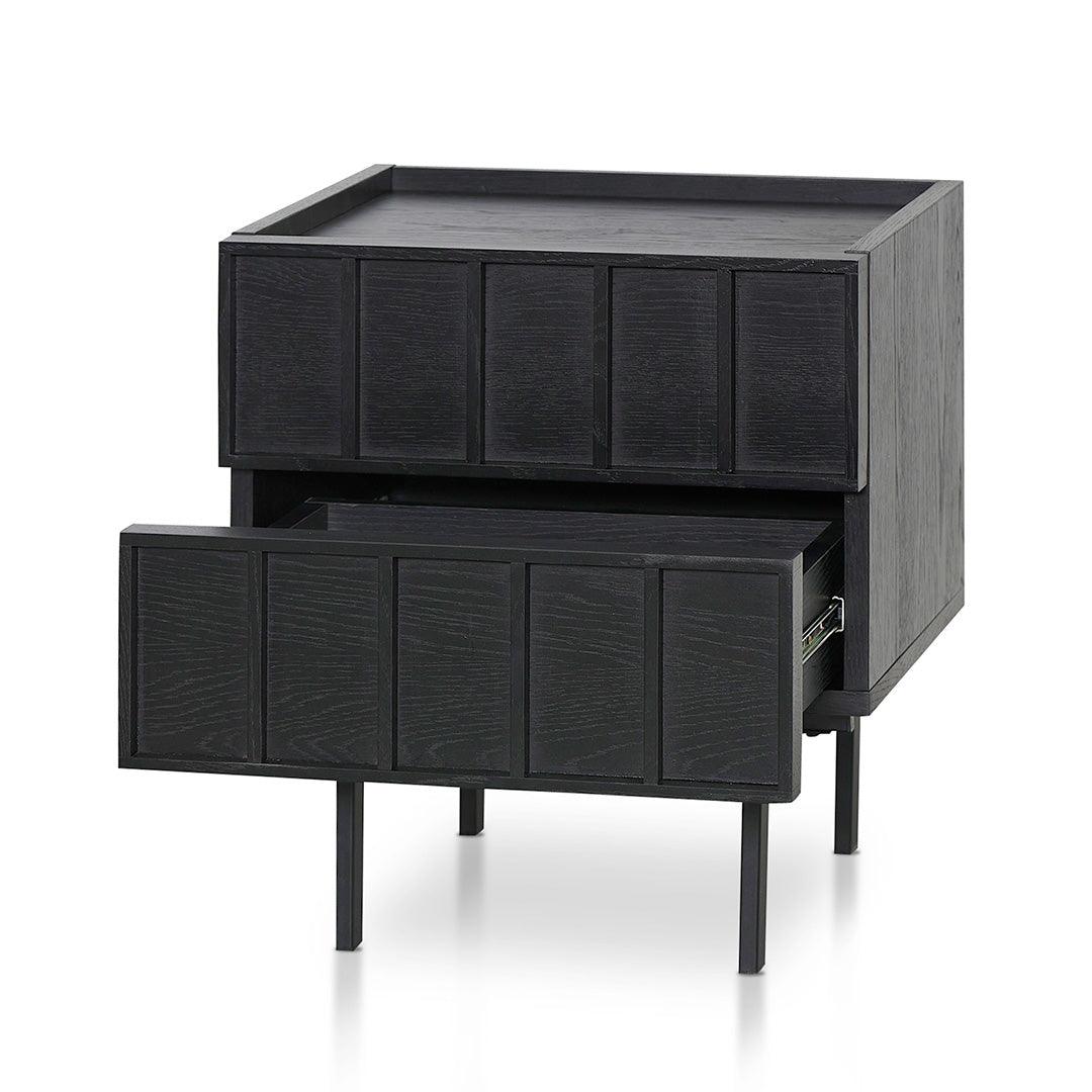 CST8450-KD Bedside Table - Full Black - Furniture Castle