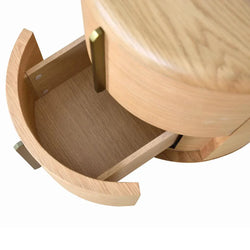 CST8555-CN 46cm Round Bedside Table - Natural - Furniture Castle