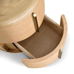 CST8555-CN 46cm Round Bedside Table - Natural - Furniture Castle