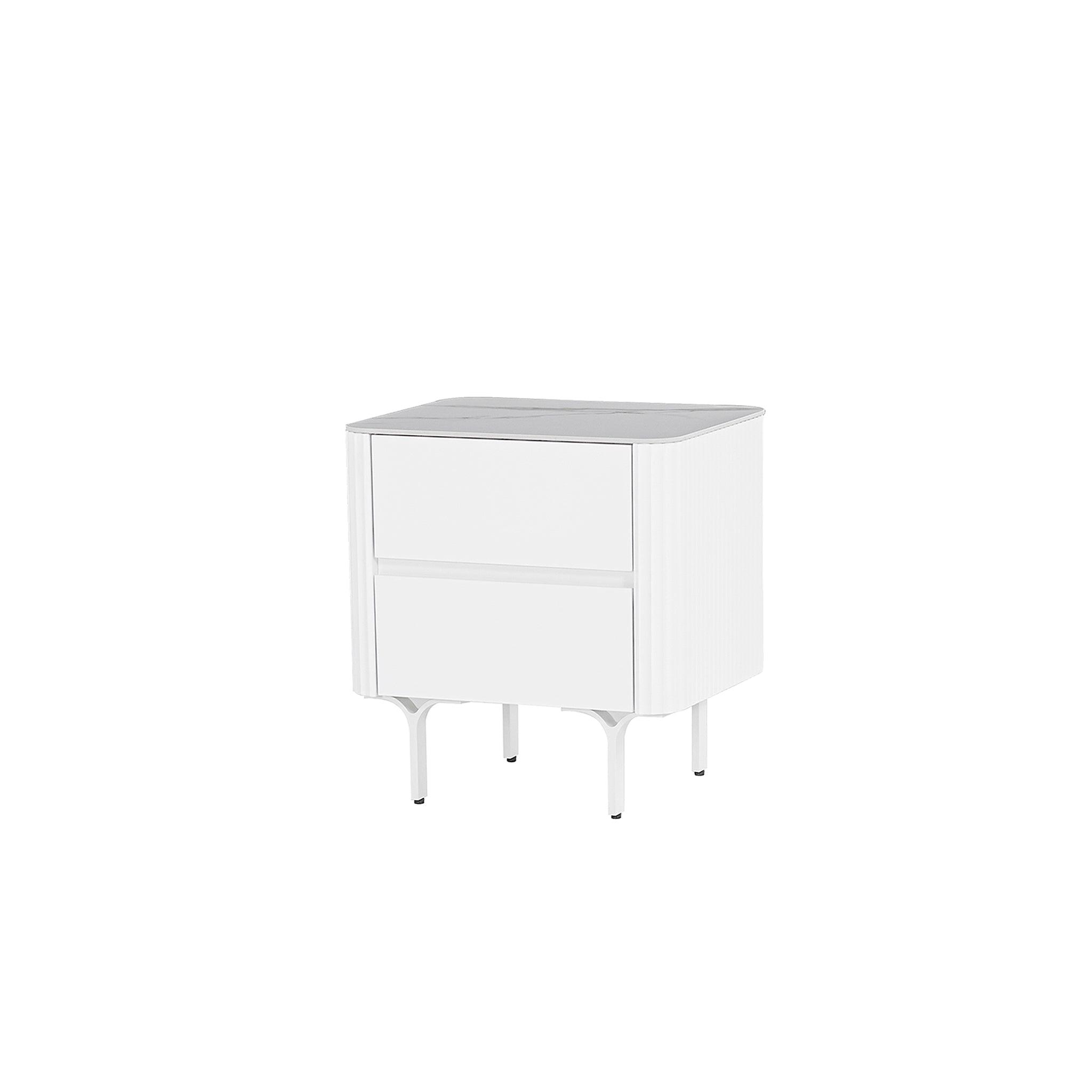 CST8636-IG Bedside Table - White - Furniture Castle