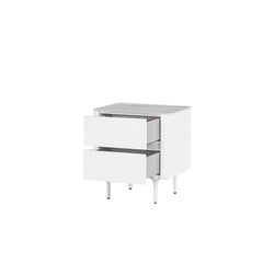CST8636-IG Bedside Table - White - Furniture Castle