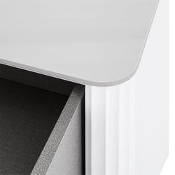 CST8636-IG Bedside Table - White - Furniture Castle