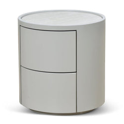 CST8637-IG Bedside Table - Light Grey - Furniture Castle