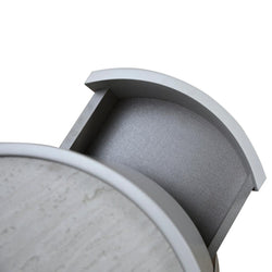 CST8637-IG Bedside Table - Light Grey - Furniture Castle