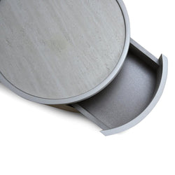 CST8637-IG Bedside Table - Light Grey - Furniture Castle