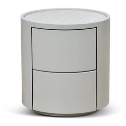 CST8637-IG Bedside Table - Light Grey - Furniture Castle