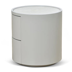 CST8637-IG Bedside Table - Light Grey - Furniture Castle