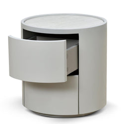 CST8637-IG Bedside Table - Light Grey - Furniture Castle