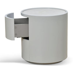 CST8637-IG Bedside Table - Light Grey - Furniture Castle