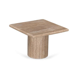 CST8712-RB 50cm Travertine Top Side Table - Natural - Furniture Castle
