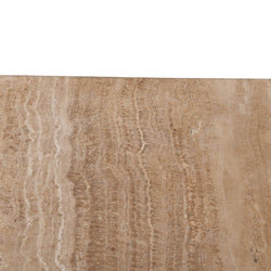 CST8712-RB 50cm Travertine Top Side Table - Natural - Furniture Castle