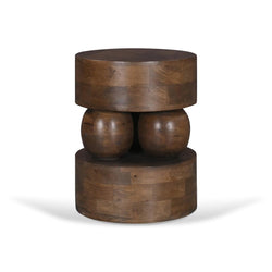 CST8720-RB 40cm Round Side Table - Walnut - Furniture Castle