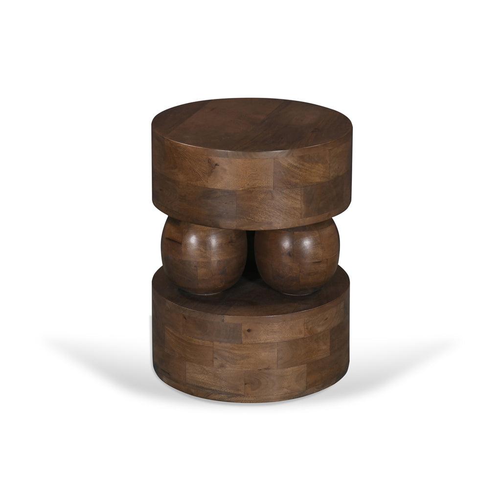 CST8720-RB 40cm Round Side Table - Walnut - Furniture Castle