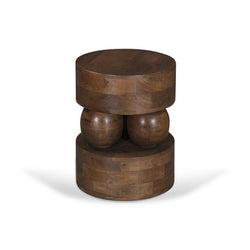 CST8720-RB 40cm Round Side Table - Walnut - Furniture Castle