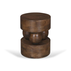 CST8720-RB 40cm Round Side Table - Walnut - Furniture Castle