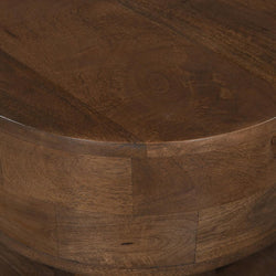 CST8720-RB 40cm Round Side Table - Walnut - Furniture Castle