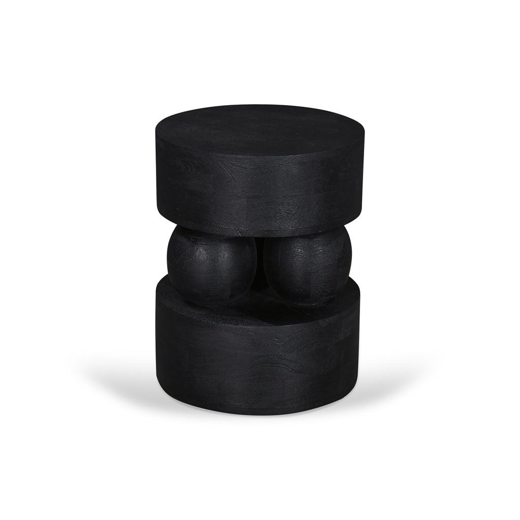 CST8721-RB 40cm Round Side Table - Black - Furniture Castle