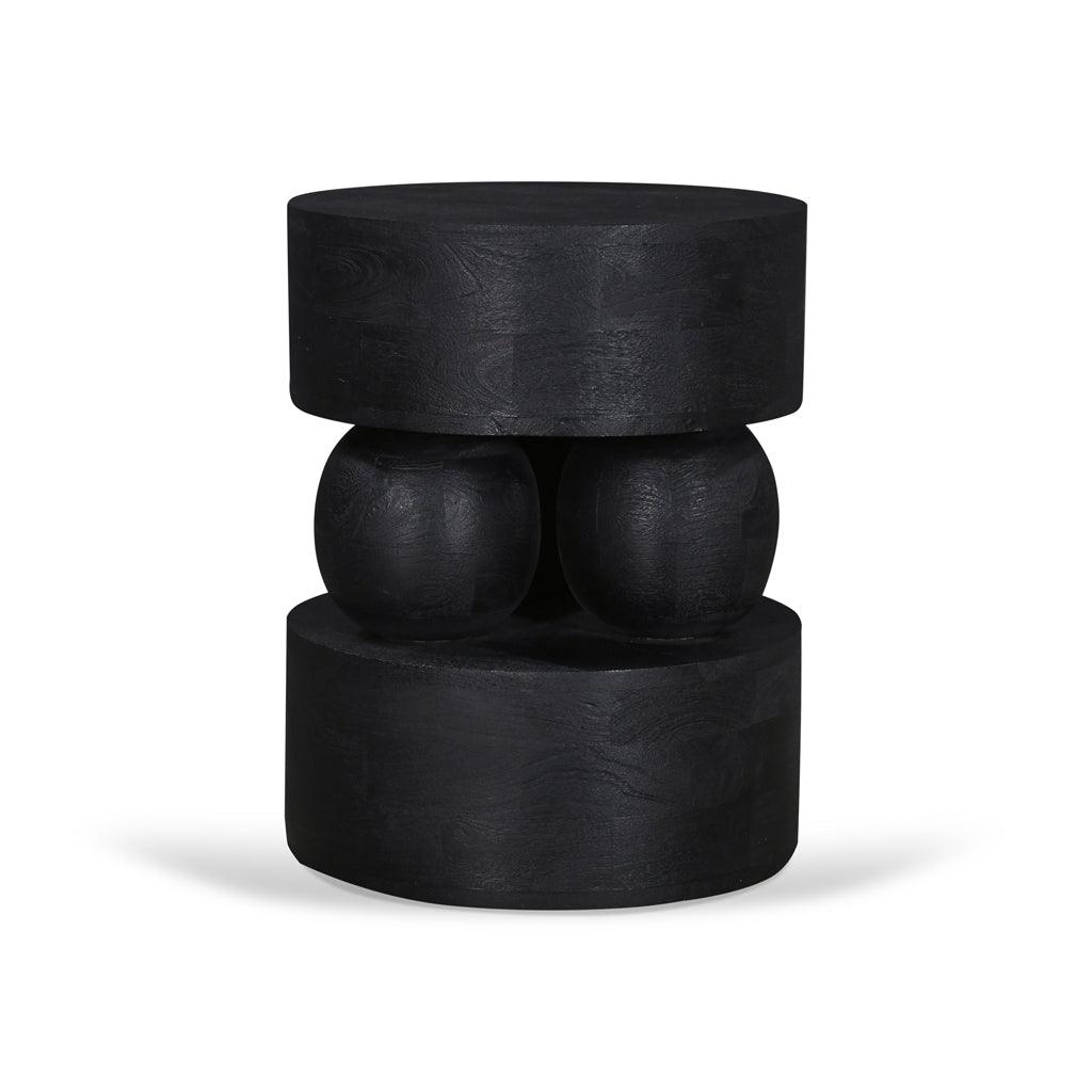 CST8721-RB 40cm Round Side Table - Black - Furniture Castle