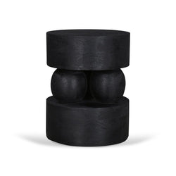 CST8721-RB 40cm Round Side Table - Black - Furniture Castle