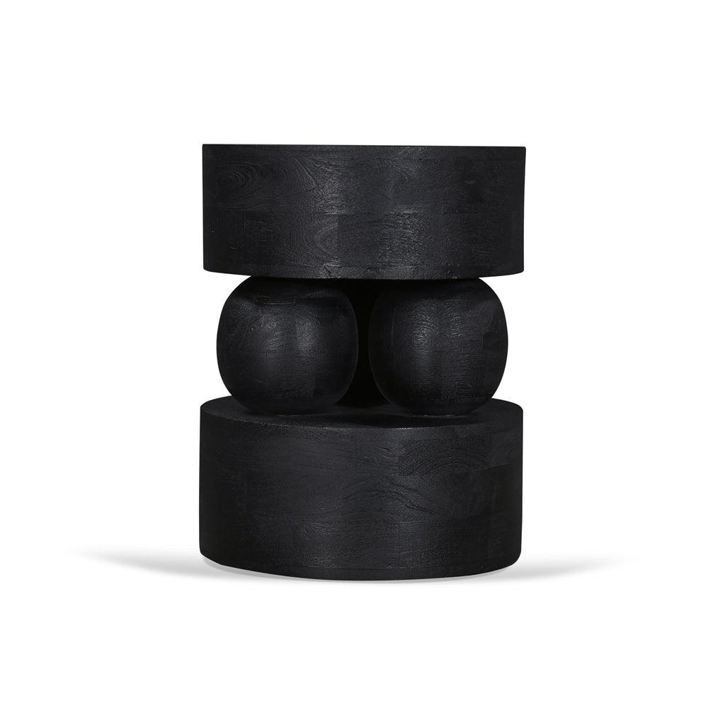 CST8721-RB 40cm Round Side Table - Black - Furniture Castle