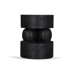 CST8721-RB 40cm Round Side Table - Black - Furniture Castle