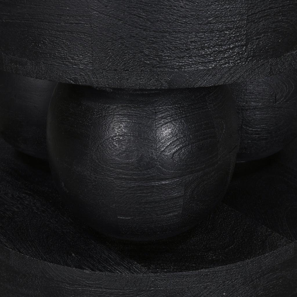 CST8721-RB 40cm Round Side Table - Black - Furniture Castle