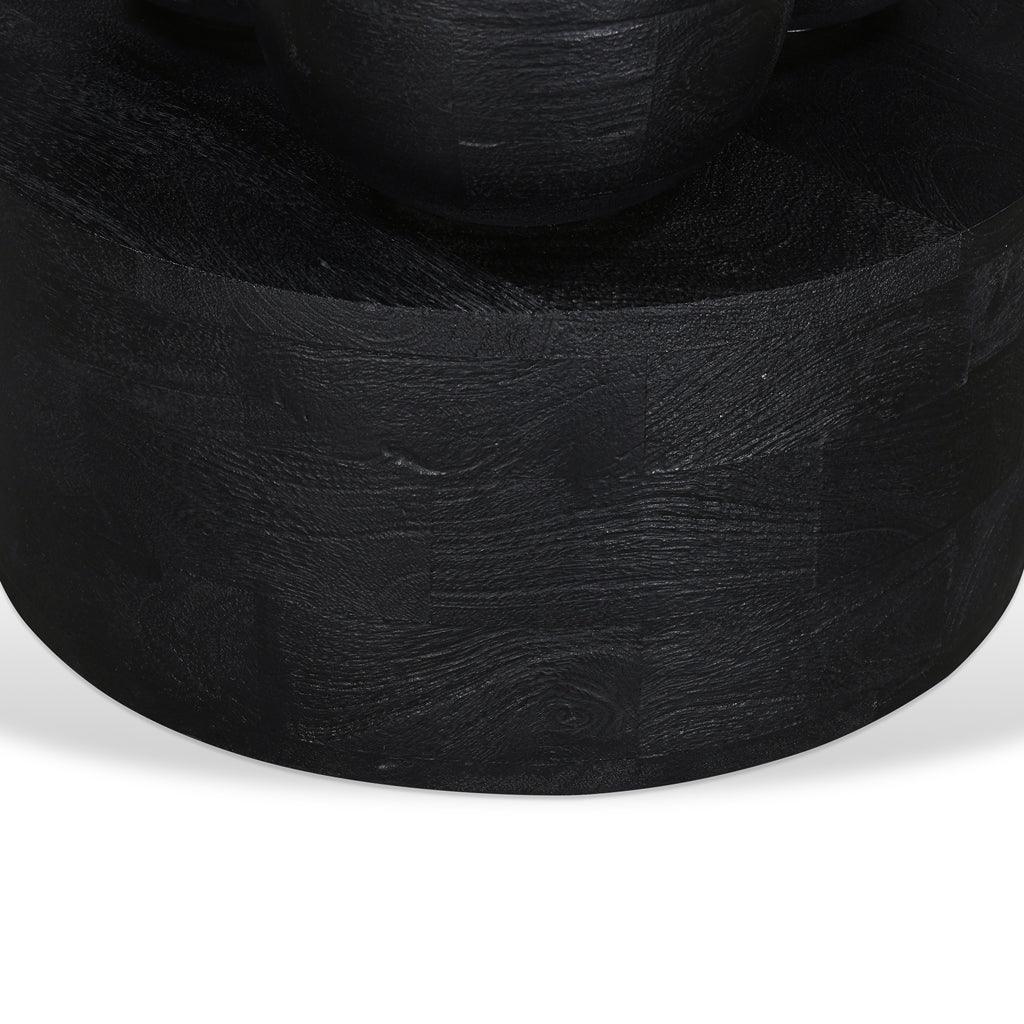 CST8721-RB 40cm Round Side Table - Black - Furniture Castle