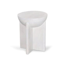 CST8725-RB 40cm Round Side Table - Cafe White - Furniture Castle