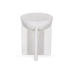 CST8725-RB 40cm Round Side Table - Cafe White - Furniture Castle