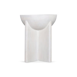 CST8725-RB 40cm Round Side Table - Cafe White - Furniture Castle