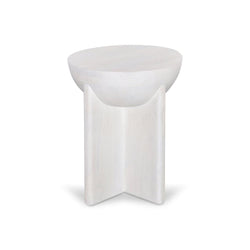 CST8725-RB 40cm Round Side Table - Cafe White - Furniture Castle