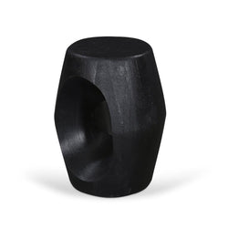 CST8730-RB 40cm Round Side Table - Full Black - Furniture Castle