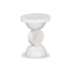 CST8731-RB 38cm Round Side Table - Cafe White - Furniture Castle
