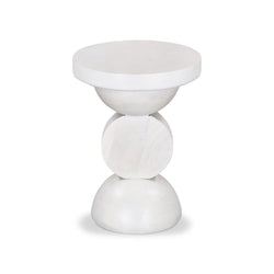 CST8731-RB 38cm Round Side Table - Cafe White - Furniture Castle