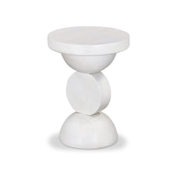 CST8731-RB 38cm Round Side Table - Cafe White - Furniture Castle