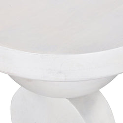 CST8731-RB 38cm Round Side Table - Cafe White - Furniture Castle