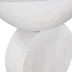 CST8731-RB 38cm Round Side Table - Cafe White - Furniture Castle