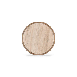 CST8733-RB 40cm Travertine Top Side Table - Natural - Furniture Castle