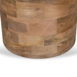 CST8733-RB 40cm Travertine Top Side Table - Natural - Furniture Castle