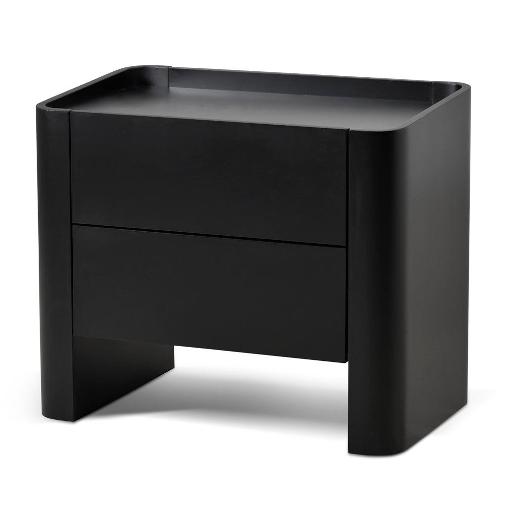 CST8849-IG Bedside Table - Matte Black - Furniture Castle