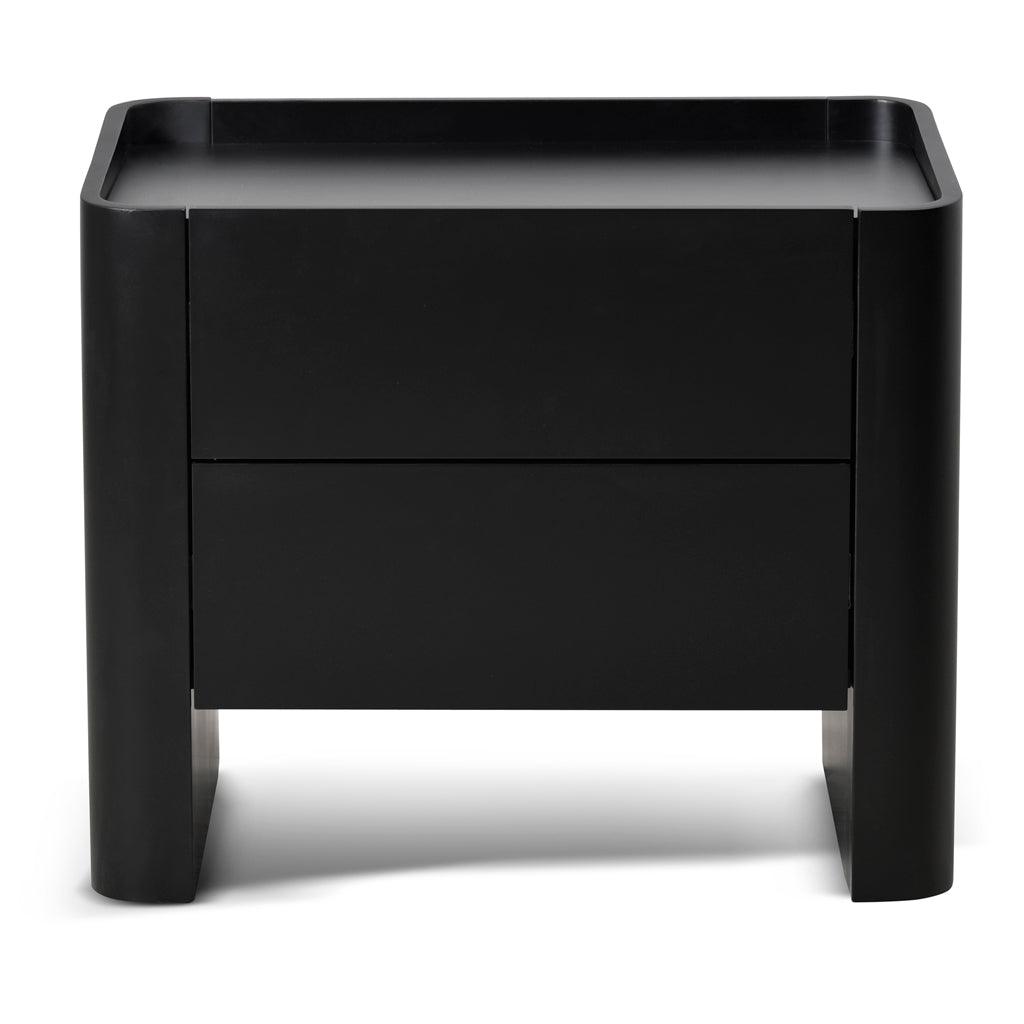 CST8849-IG Bedside Table - Matte Black - Furniture Castle