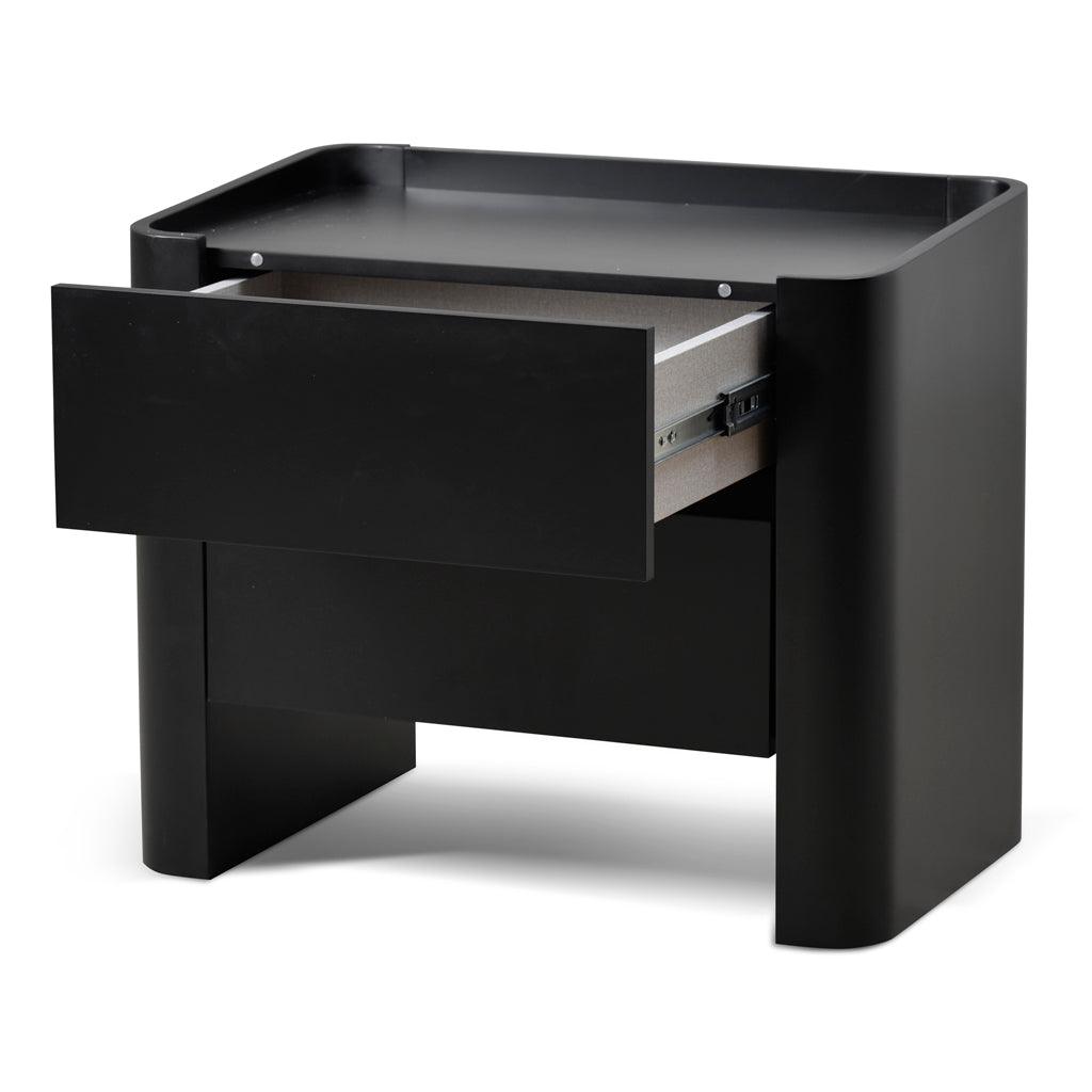 CST8849-IG Bedside Table - Matte Black - Furniture Castle