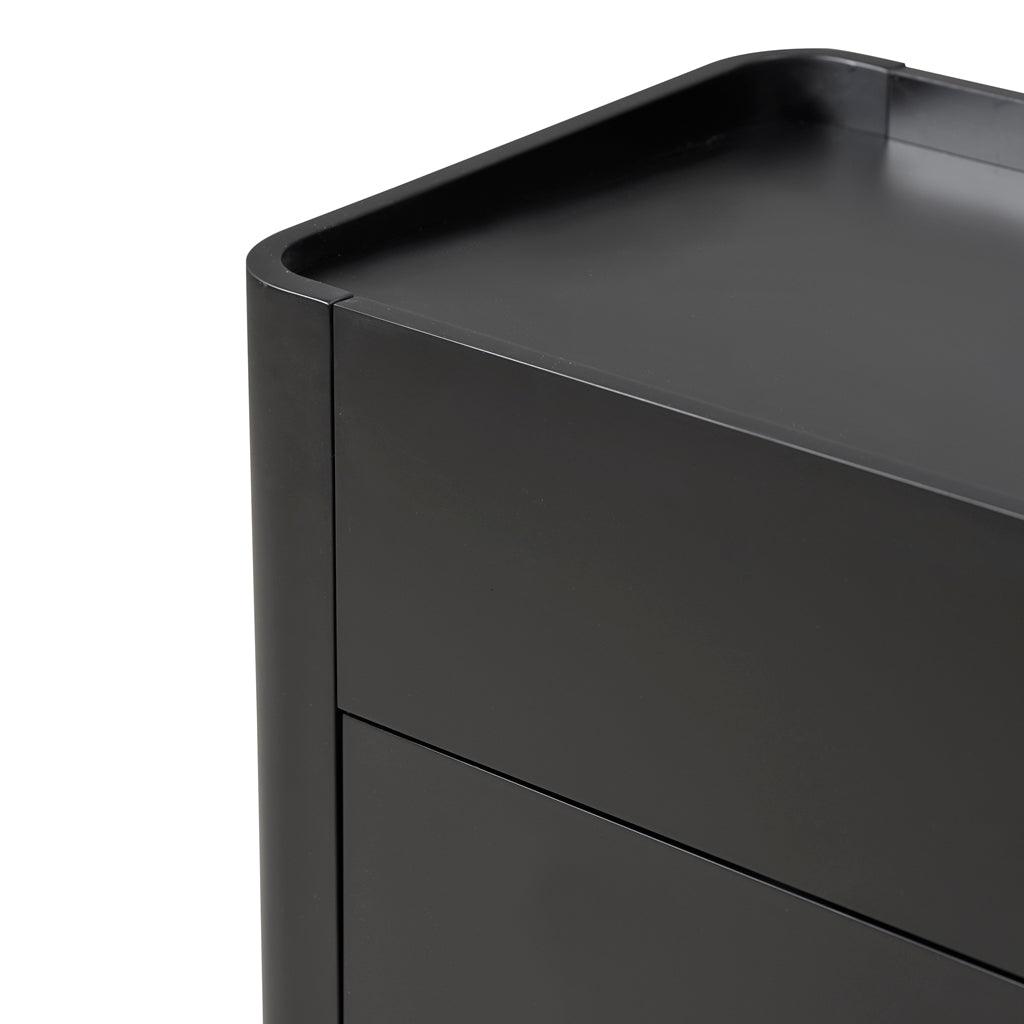 CST8849-IG Bedside Table - Matte Black - Furniture Castle