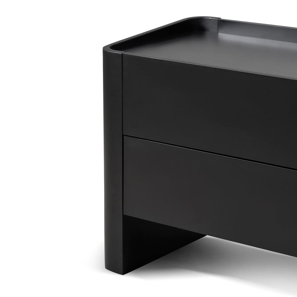 CST8849-IG Bedside Table - Matte Black - Furniture Castle